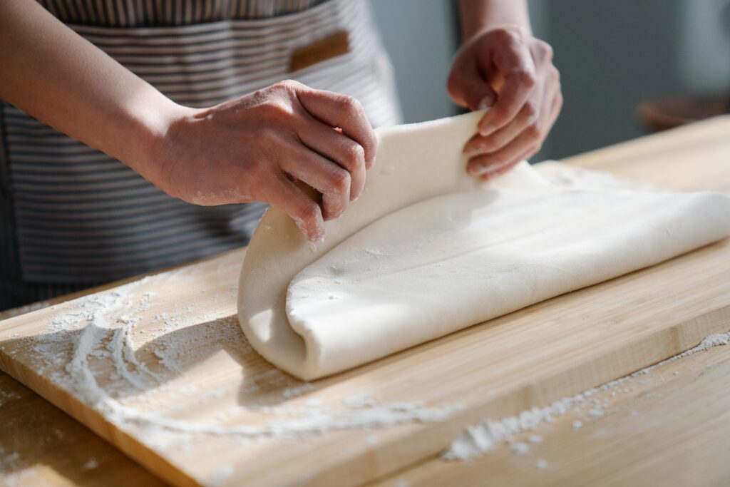 folding dough 