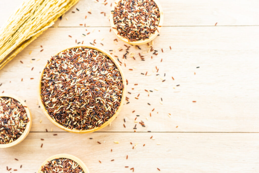 Brown Wild Rice in a Bowl