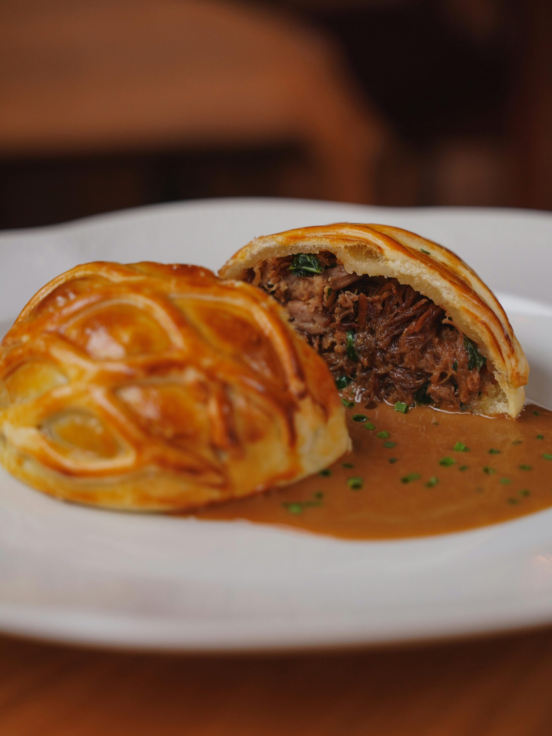 Mushroom Wellington with Pomegranate Jus