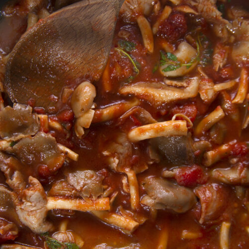 Mushroom with a Sauce in a Plate