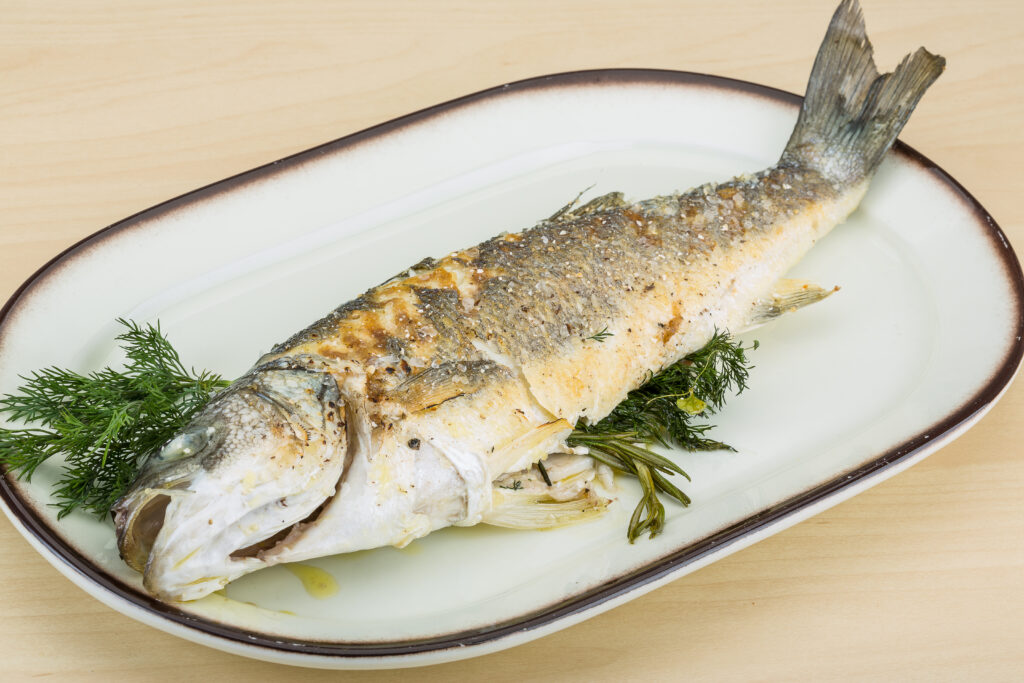 Sea bass with fennel