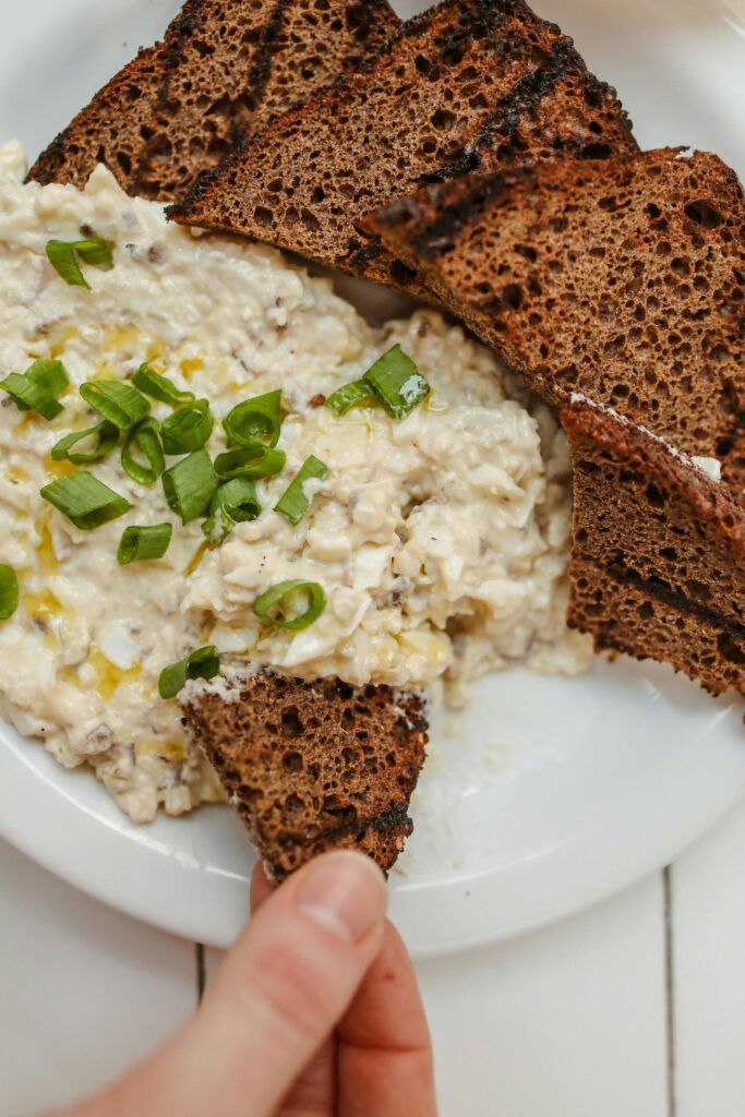 Truffle Recotta with Slices of Bread