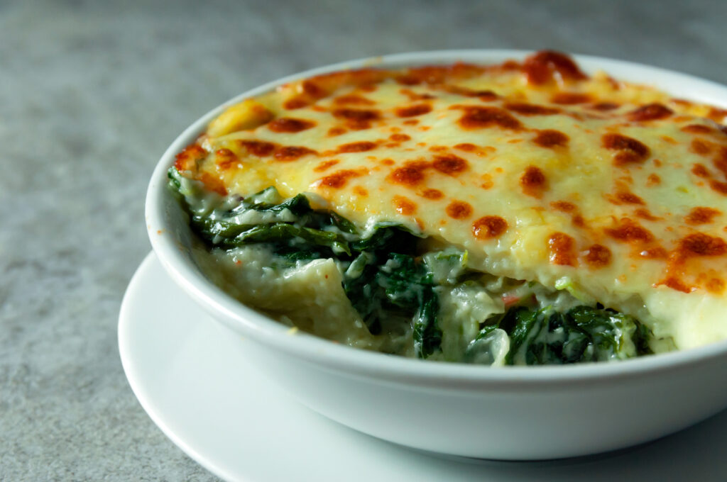 spinach with cheese 