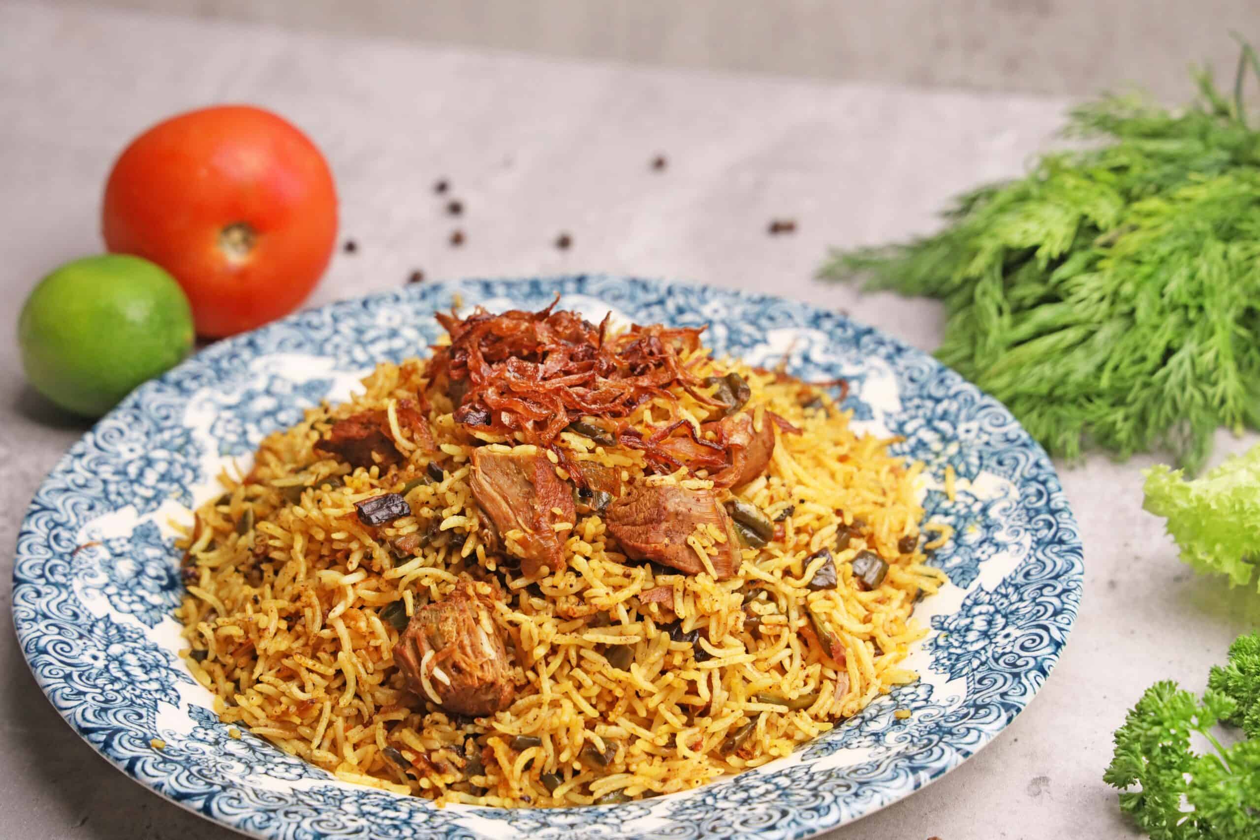 lamb curry rice bowl