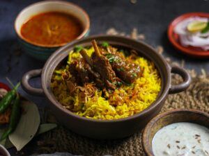 lamb curry rice bowl