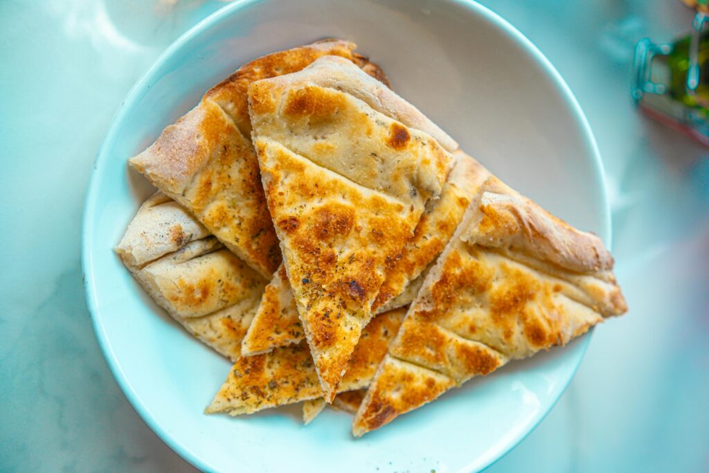 naan bread to serve with lamb curry rice bowl