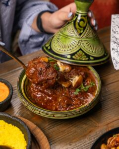 Moroccan lamb tagine tajine