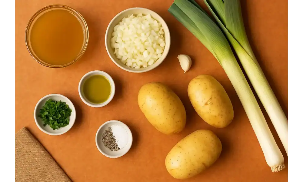 Ingredients for Quick & Easy Potato Leek Soup
